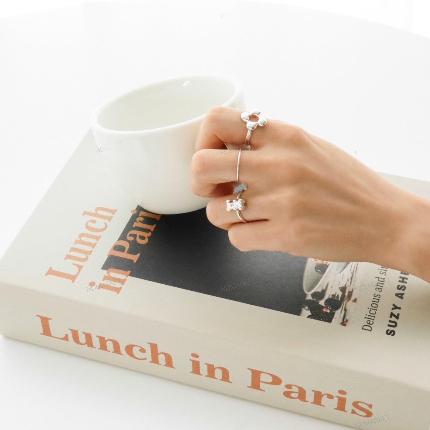 925 Sterling Silver Teddy Bear Ring – Cute Unique Adjustable Gift for Women & Girls