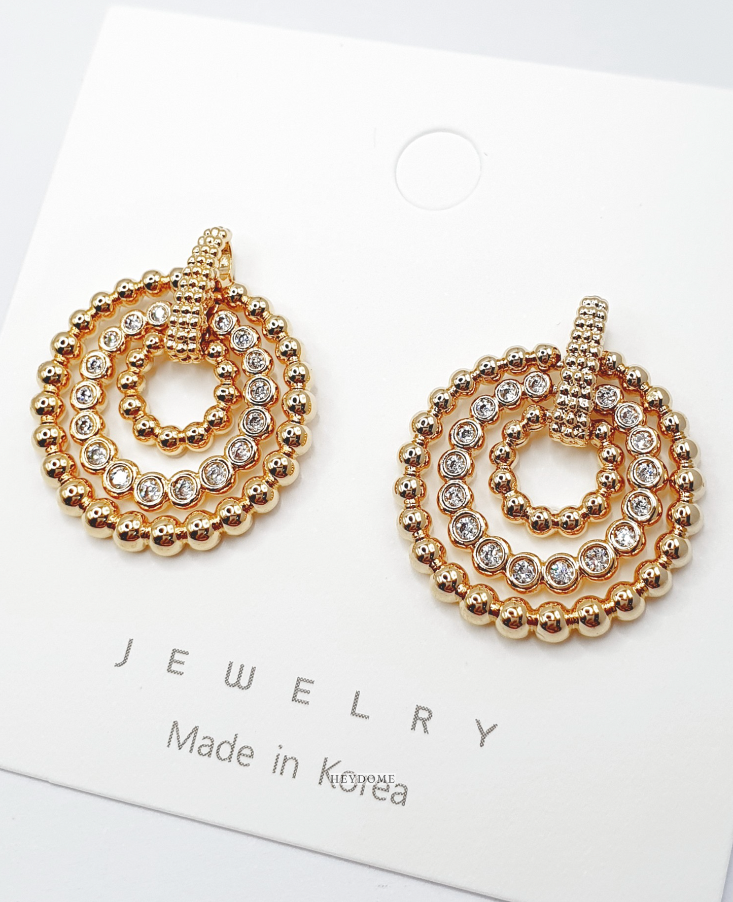 Modern Triple Circle Earrings – 3-Tier Movable Chandelier Hoops, Silver Post, Geometric Statement Jewelry, Elegant Gift for Her