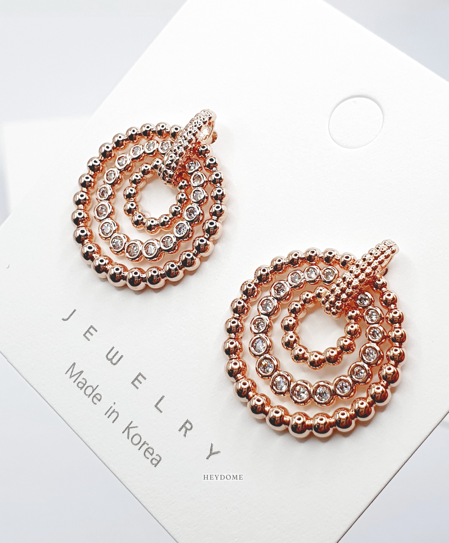 Modern Triple Circle Earrings – 3-Tier Movable Chandelier Hoops, Silver Post, Geometric Statement Jewelry, Elegant Gift for Her