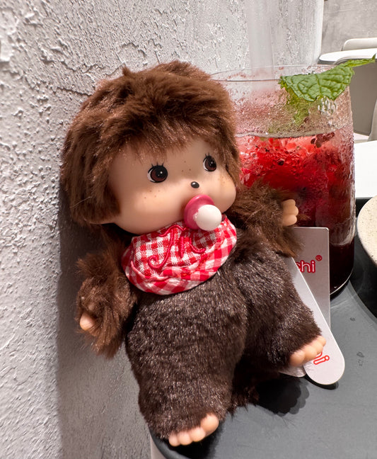 Monchhichi Baby Plush Doll Keychain – Kawaii Soft Bag Charm