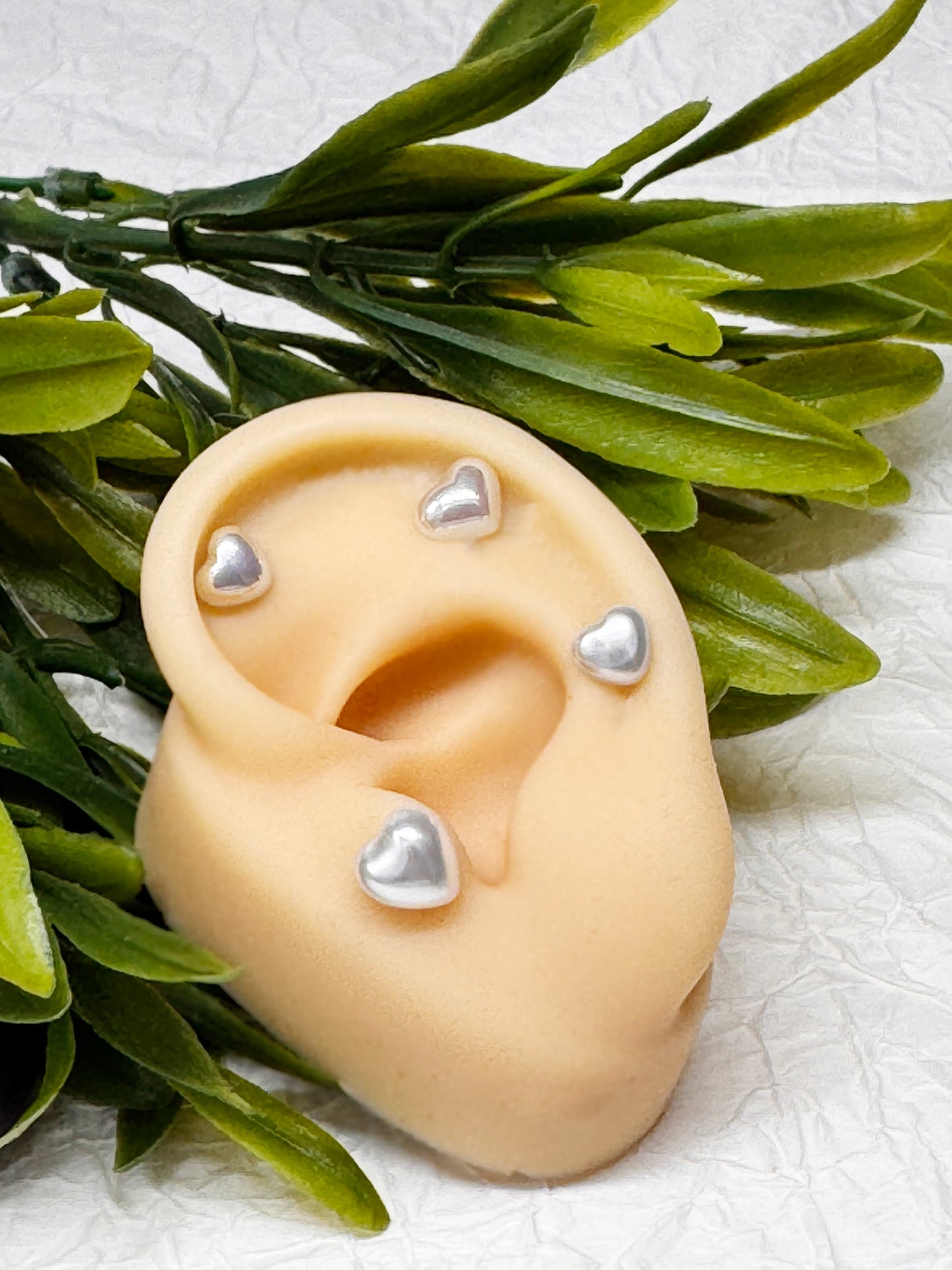 Aurora Heart Pearl Barbell - 4 Types | Helix, Conch, Tragus Earring