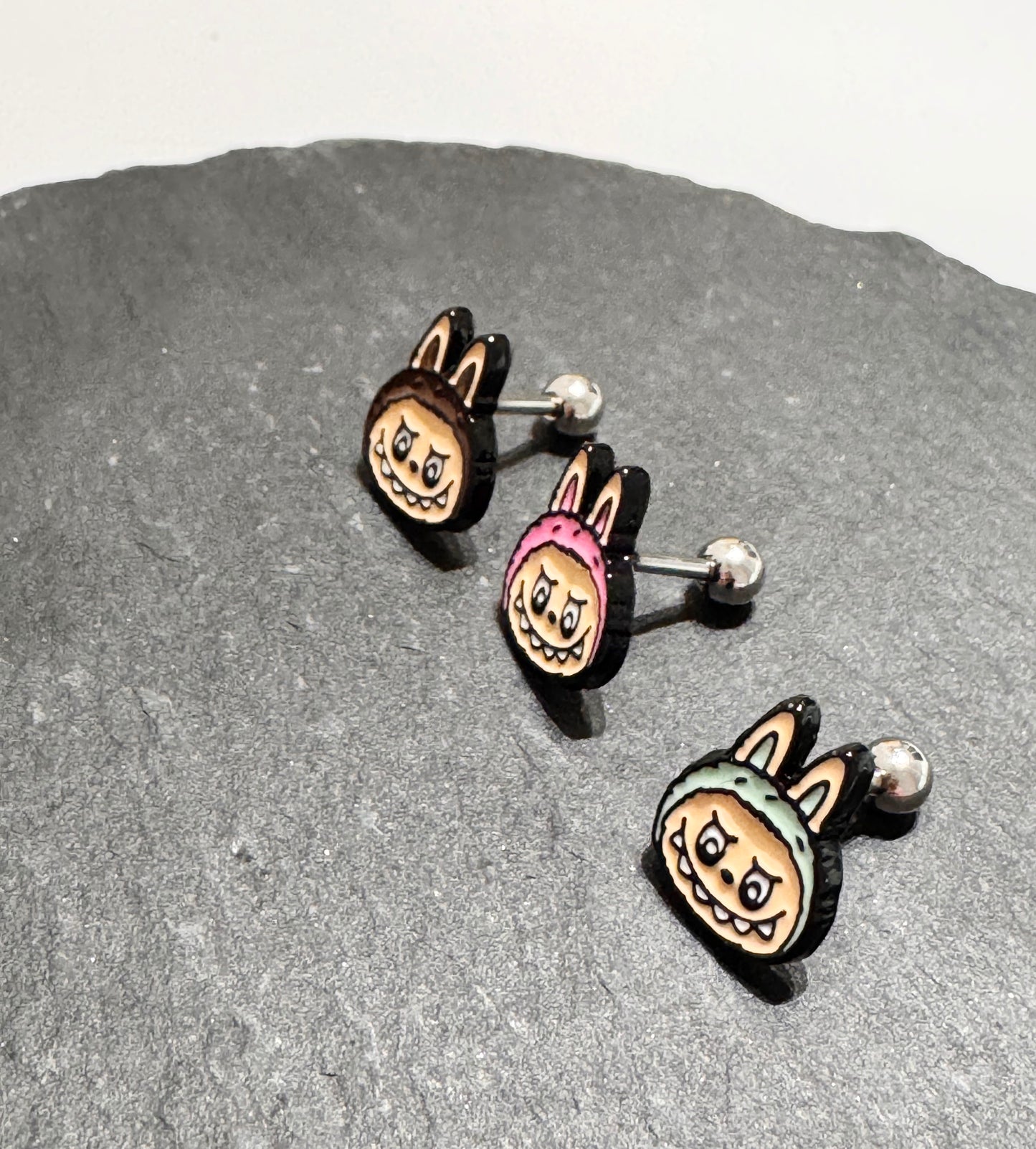 Labubu Bunny Barbell Cartilage Earring - Surgical Steel