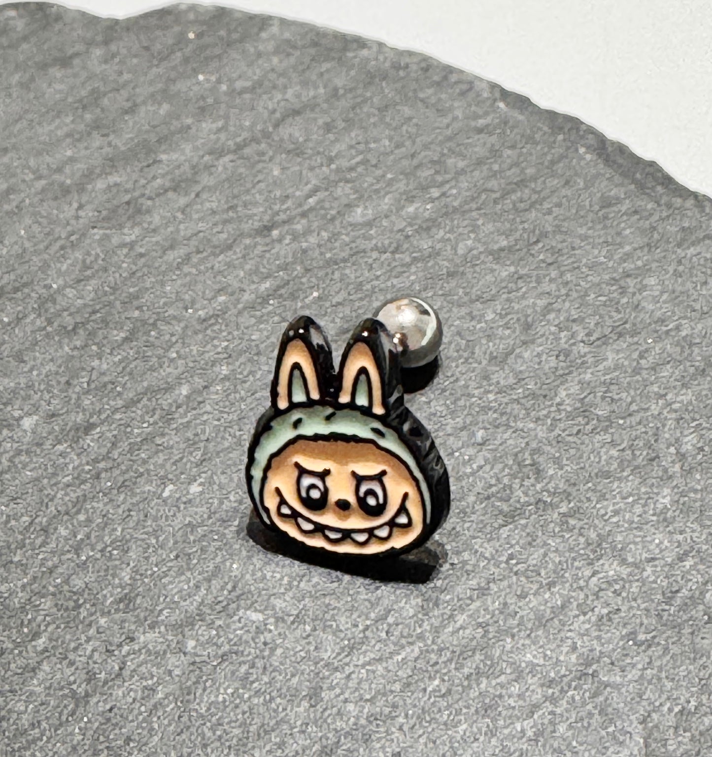 Labubu Bunny Barbell Cartilage Earring - Surgical Steel