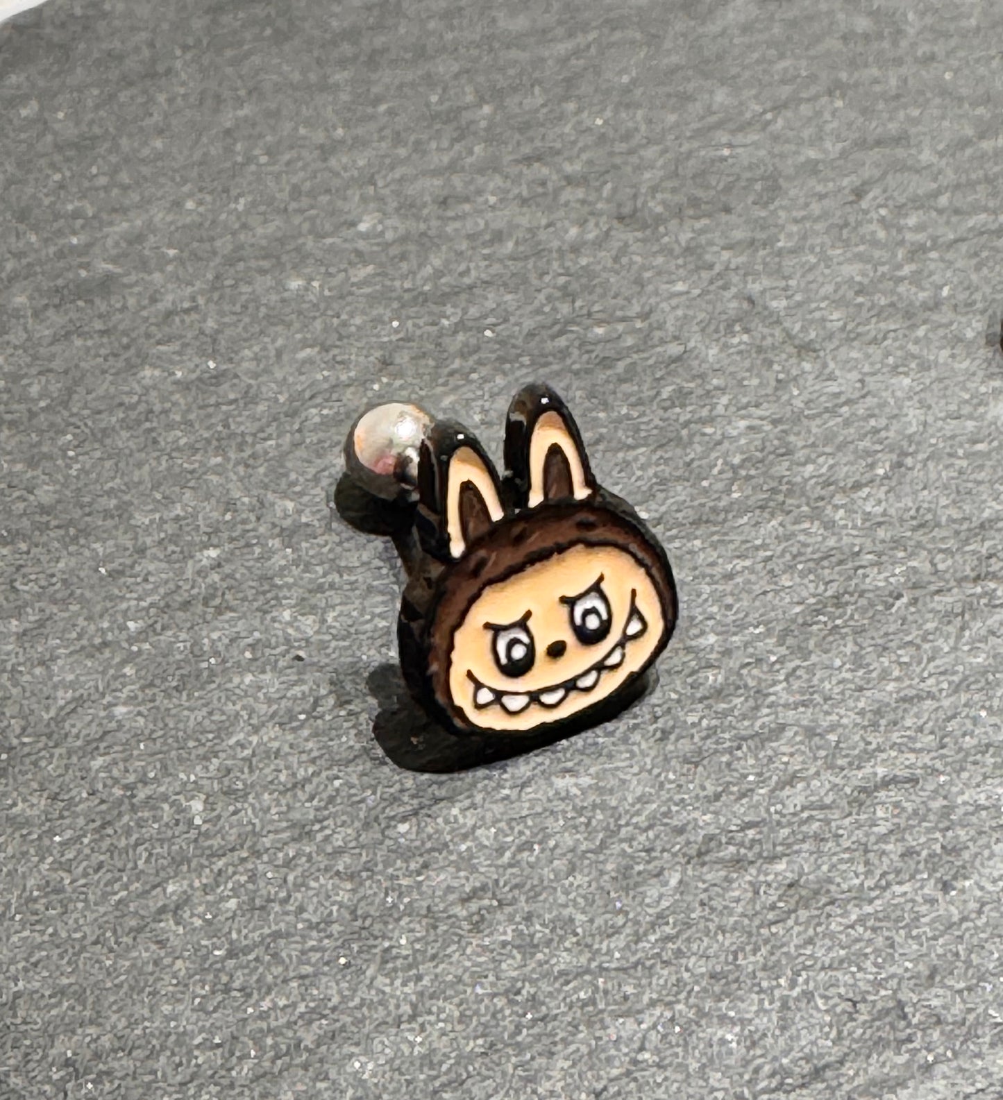 Labubu Bunny Barbell Cartilage Earring - Surgical Steel