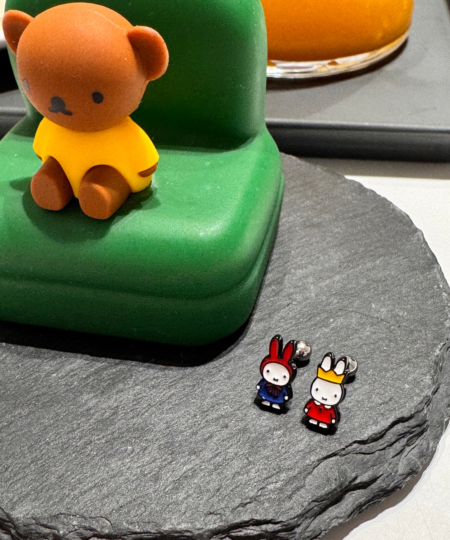 Miffy Barbell Earring - Surgical Steel Cartilage Stud | Type 1 & 2 | Made in Korea