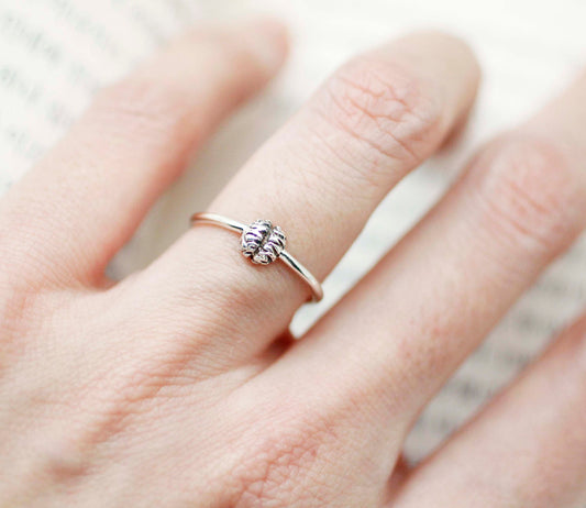 925 Sterling Silver Anatomical Brain Ring – Neuron Ring, Einstein Inspired Science Jewelry