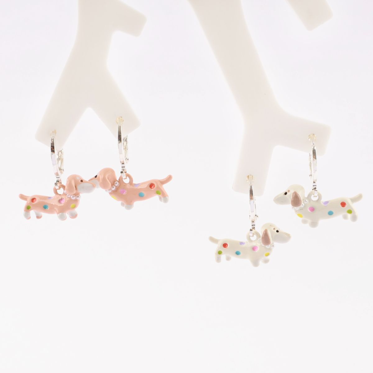 Dachshund Hoop Earrings – Playful Handcrafted Dog dangle