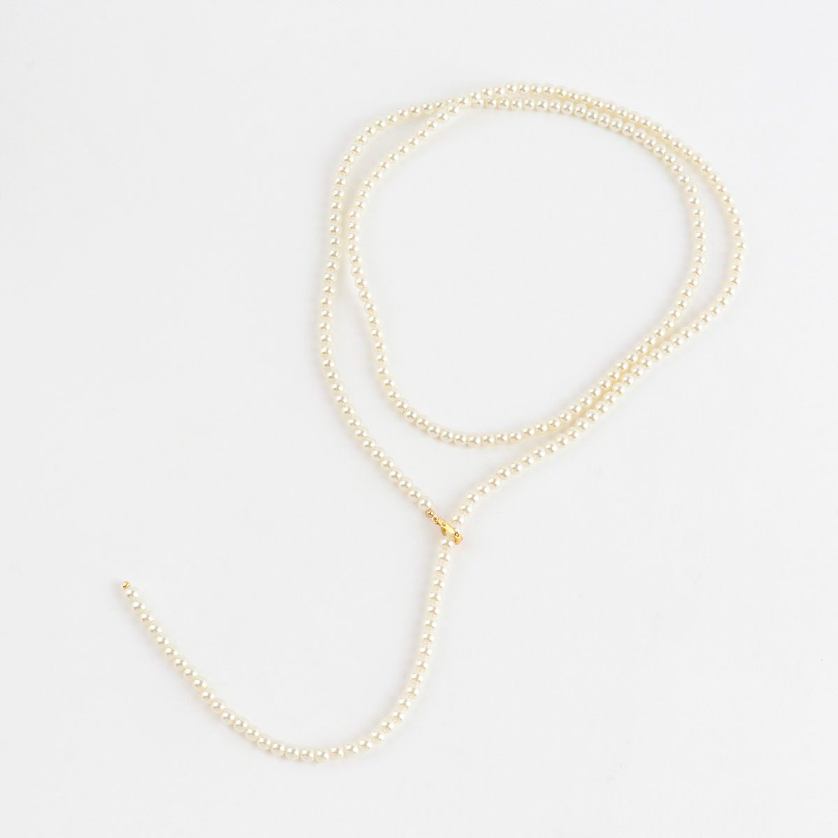Extra Long Pearl Lariat Necklace – 140cm Wrap Choker, Layered Rope Necklace, Tie-On Versatile Jewelry, Romantic Gift for Her