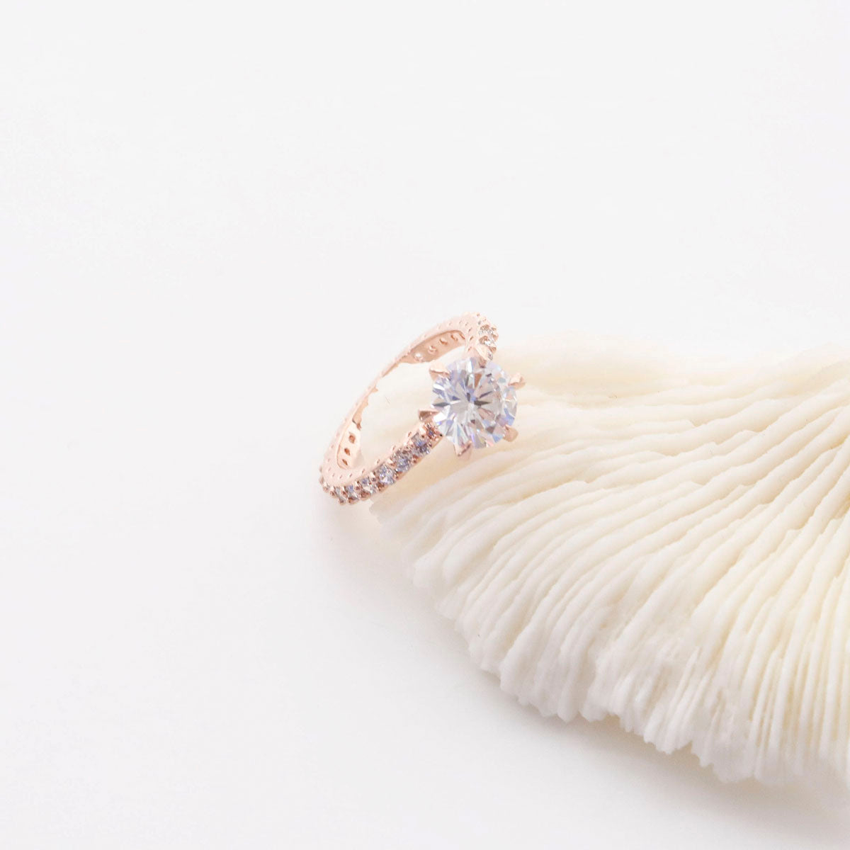 CZ Solitaire Eternity Band - Engagement & Anniversary Ring