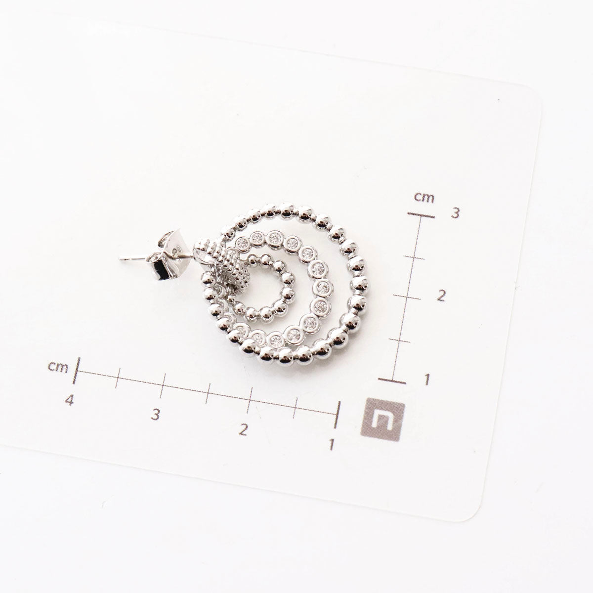 Modern Triple Circle Earrings – 3-Tier Movable Chandelier Hoops, Silver Post, Geometric Statement Jewelry, Elegant Gift for Her
