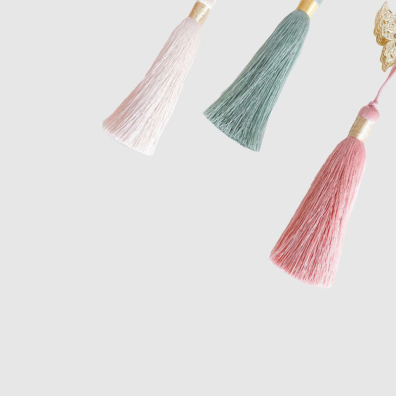 Metal Butterfly Norigae Tassel Charm - Korean Traditional Ornament