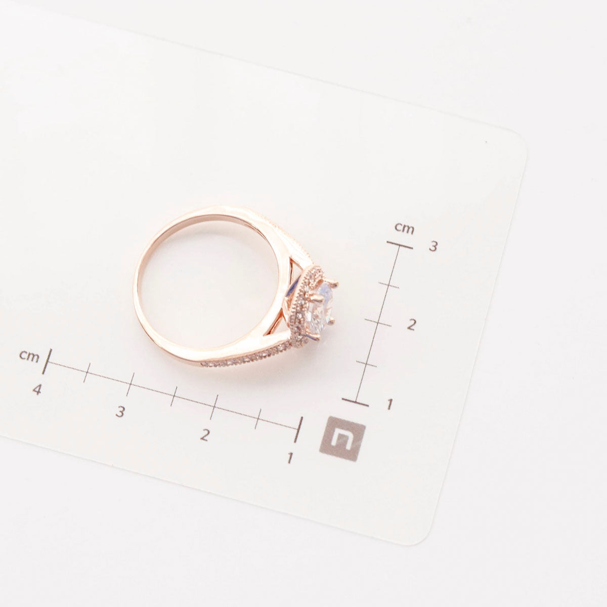 Halo CZ Ring - 14K Gold Plated Brass | Sparkly Travel Ring