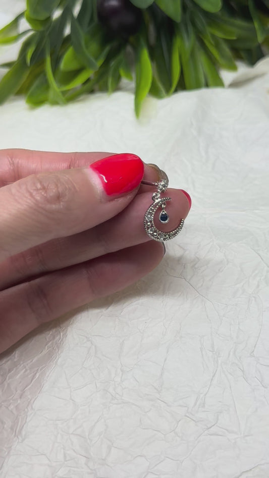 Celestial Moon Star Barbell Earring - Surgical Steel