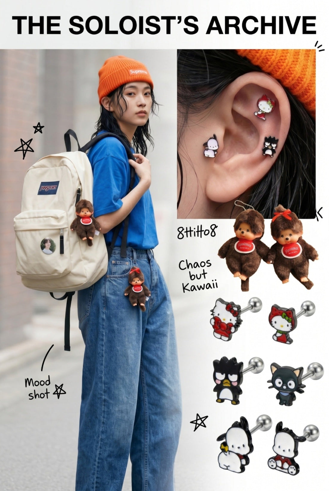 How to Build a Sanrio Ear Stack (Chaos but Kawaii Style)