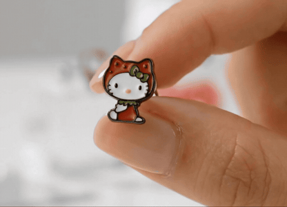 Hello Kitty Surgical Steel Cartilage Earring - Classic & Cat Hood