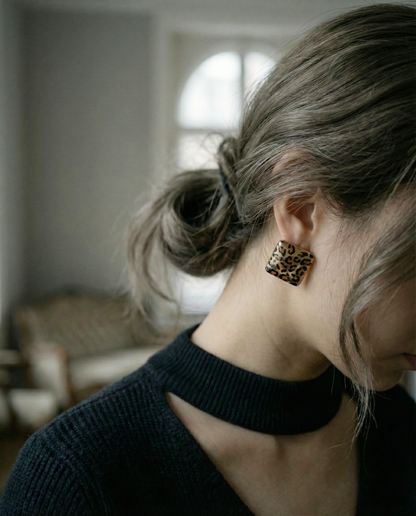 Lightweight Leopard Bold Statement Earrings 3 Styles CCB