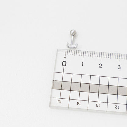 Surgical Steel Moon Star Smiley Cartilage Piercing Studs - Silver & Black