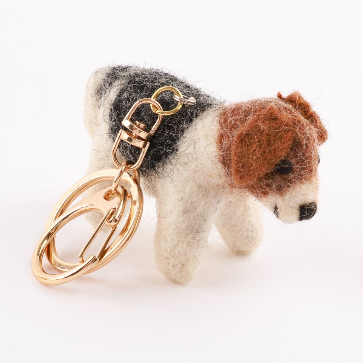 Nepal Handmade Wool Felt Dog Keychain - Dalmatian & Terrier Bag Charm