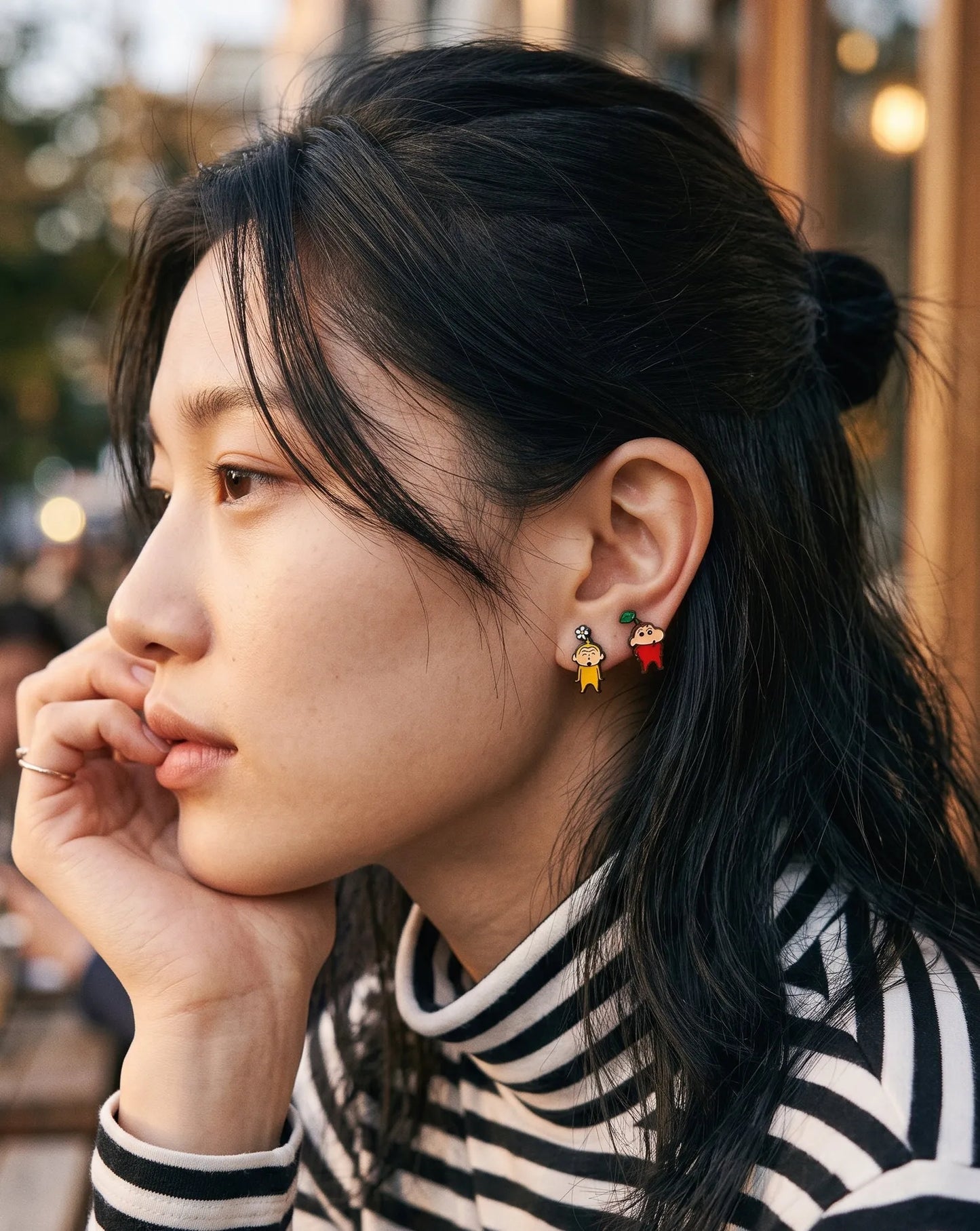 Crayon Shin-chan Mismatch Earrings — The K-Style Staple