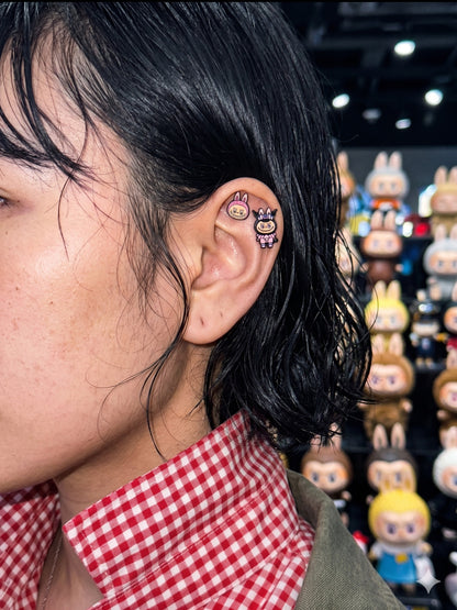 Labubu Ear Stack Set — 5 Character Studs | Wear Your Toys | Handmade in Korea