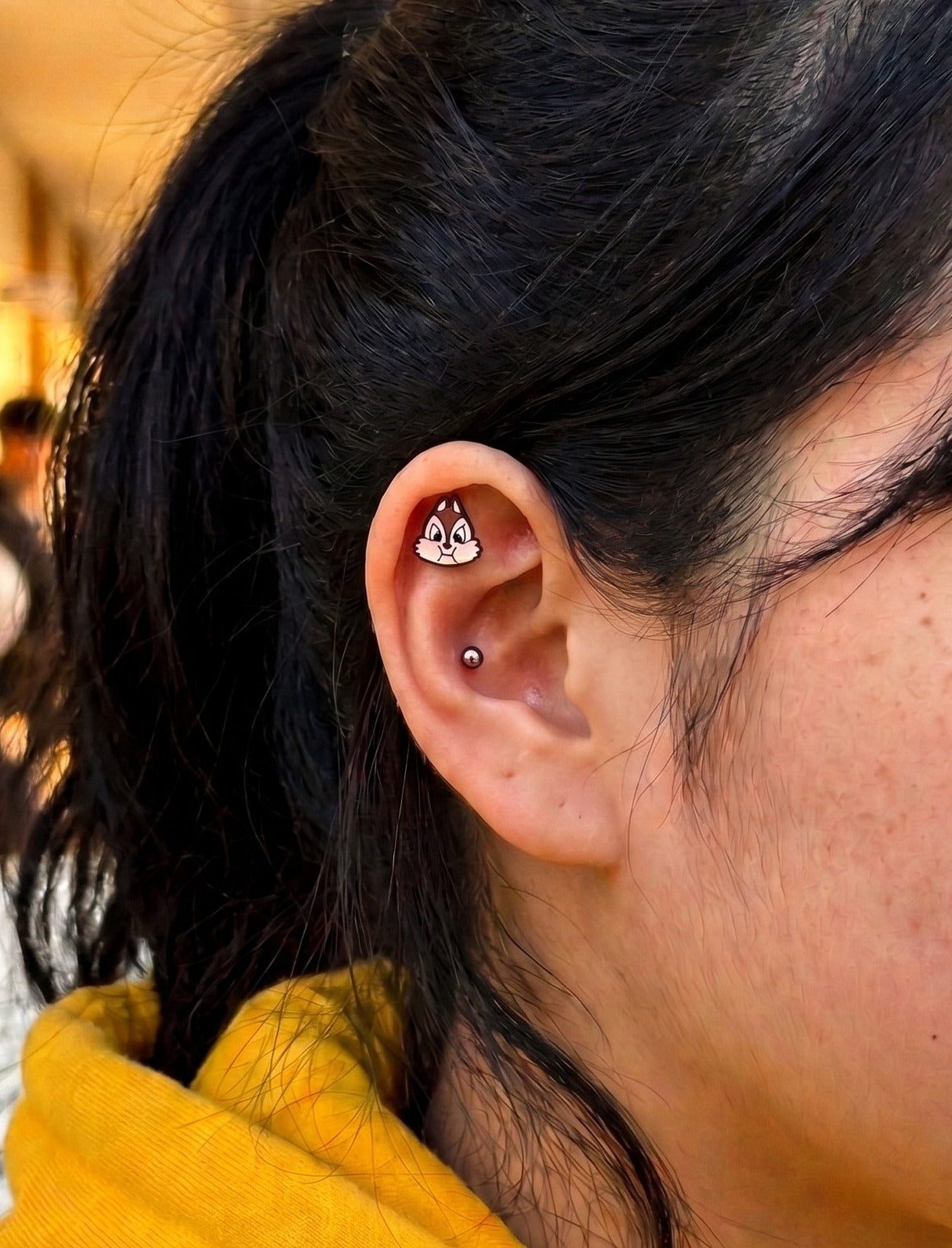 Chip 'n' Dale Barbell Stud | Mom & Daughter Matching Ear Stack