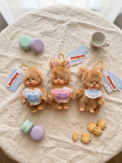 Monchhichi Sweet Sugar Friends Plush Bag Charm | Coquette Y2K Keychain