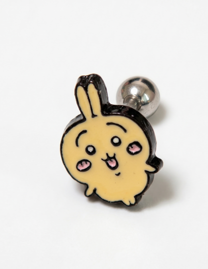 Chiikawa Hachiware Usagi Kawaii Barbell Stud Earring | Made in Korea