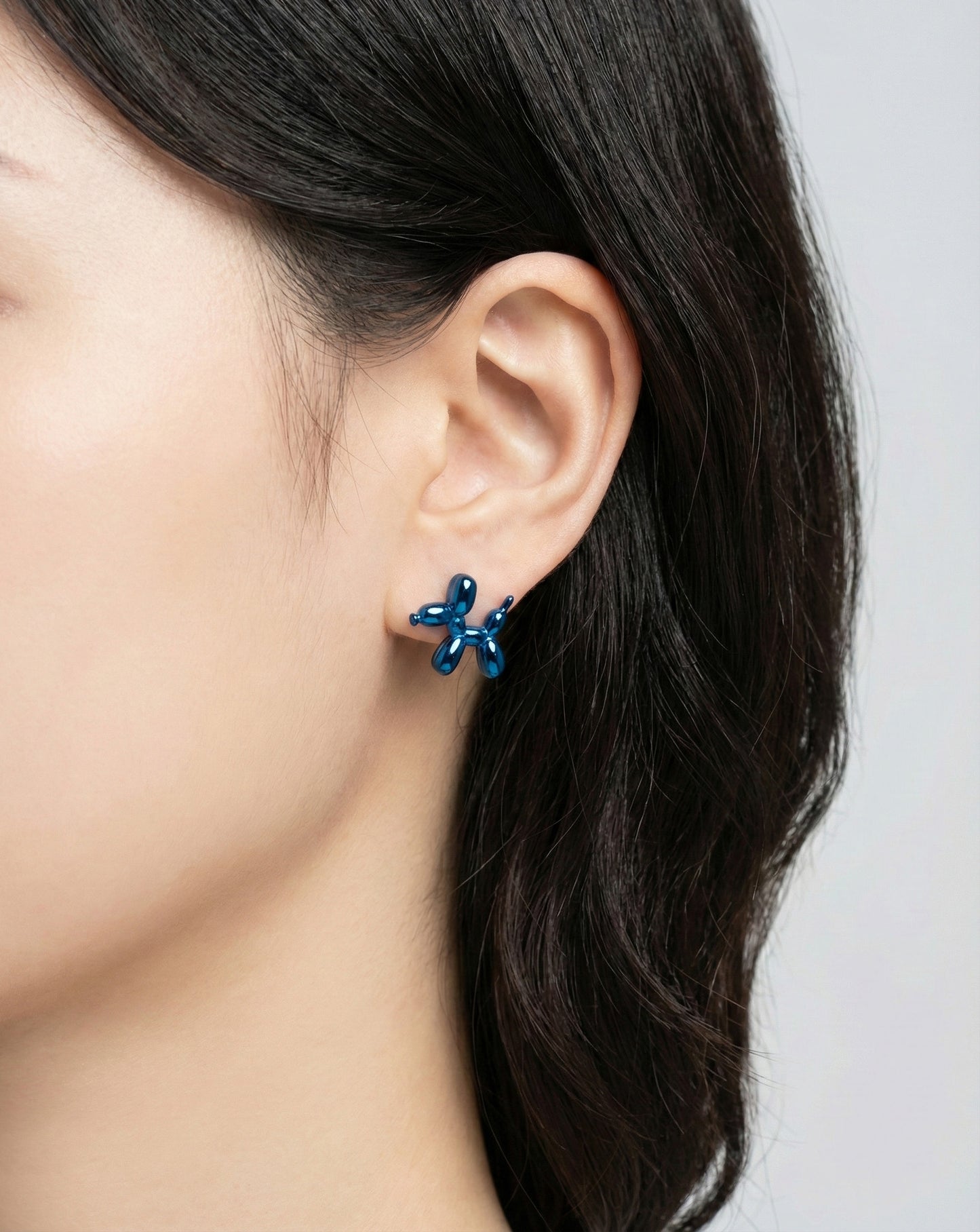 Balloon Dog Earrings - 3D Pop Art Studs in 5 Colors - Titanium Post