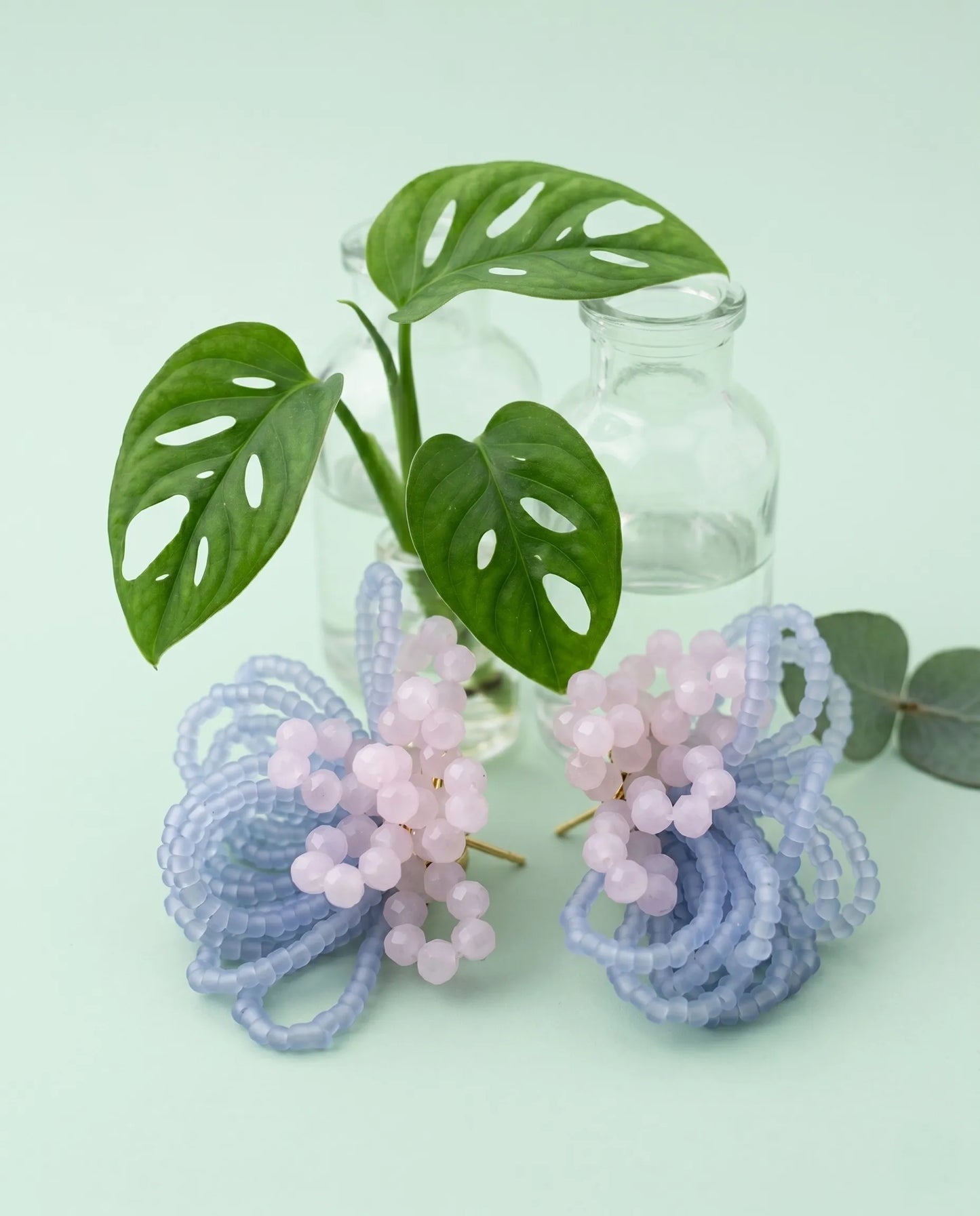 Handmade Acrylic Blossom Loop Earrings | K-Style Volume · 3 Colors