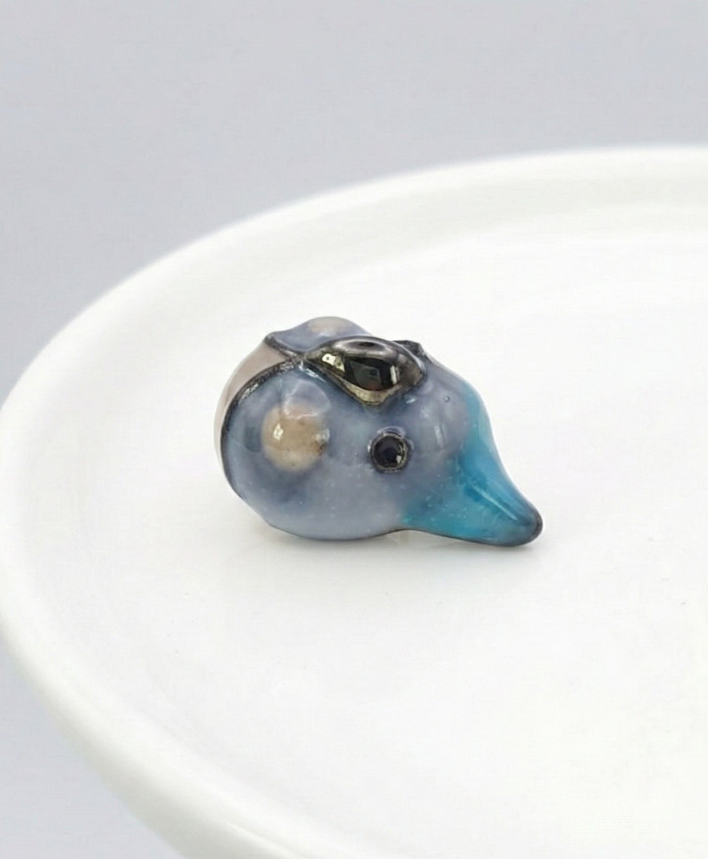 Handmade Cockatiel & Blue Parrot Stud Earrings Pair | Hypoallergenic Titanium Post | Korean Kawaii Animal Jewelry