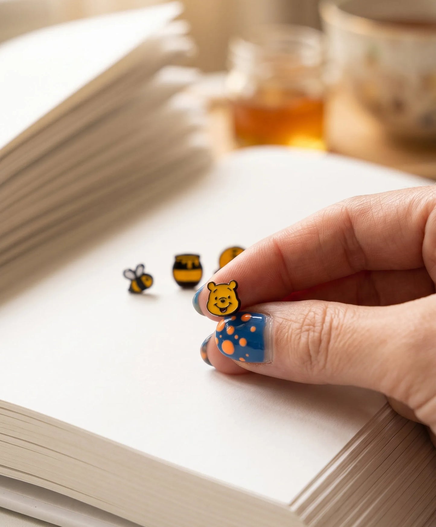 Vintage Winnie the Pooh Enamel Stud Set (4-Piece) | K-Style Kidult Earrings