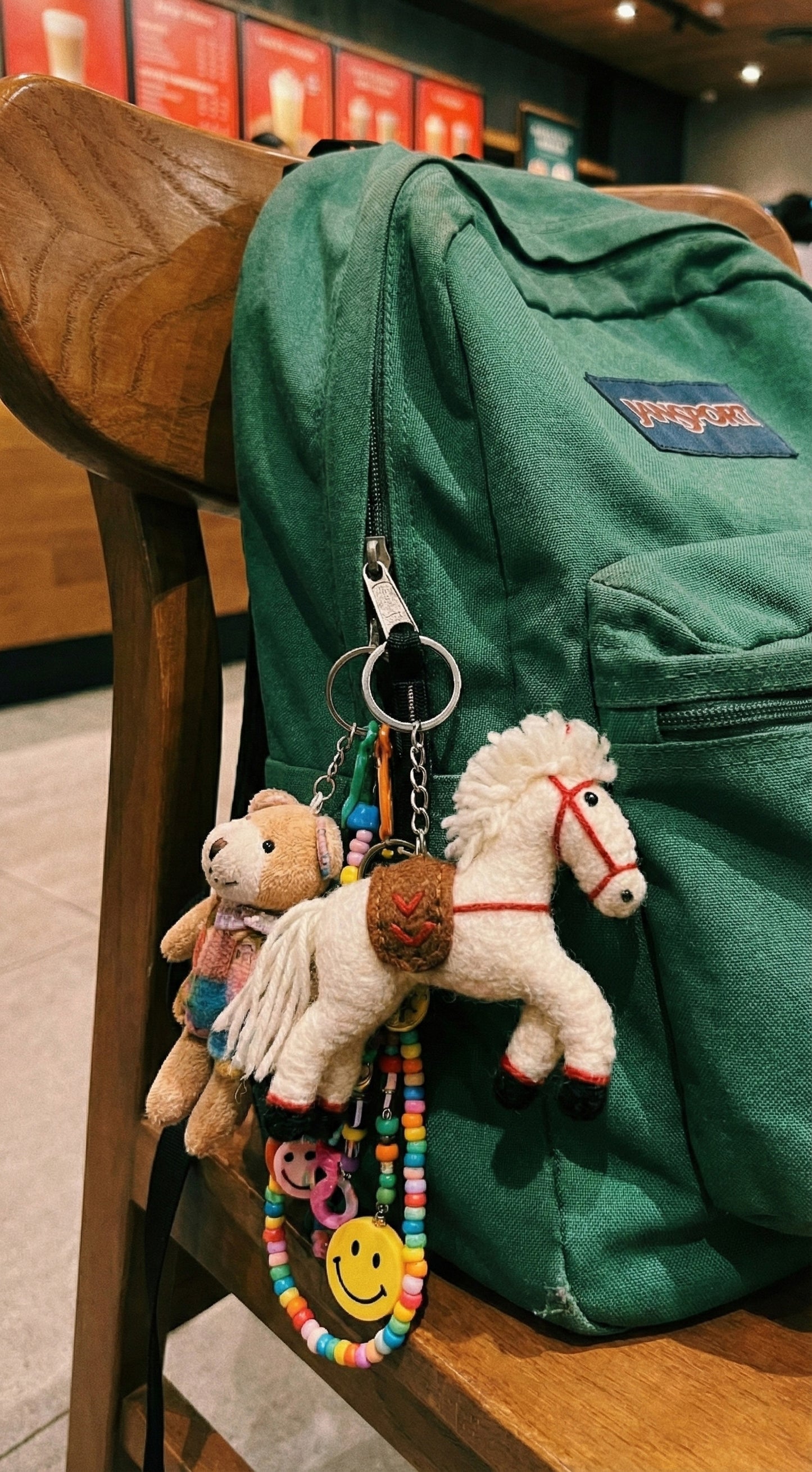 2026 Year of Horse Wool Felt Animal Keychain - Handmade Nepal