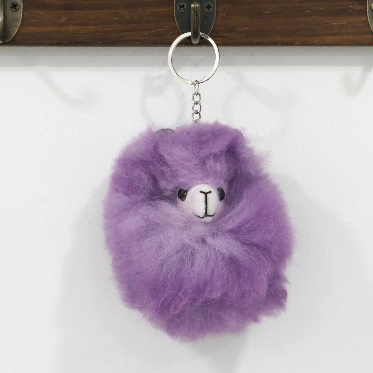 Real Alpaca Fur Fluffy Handcrafted Keychain Bag Charm
