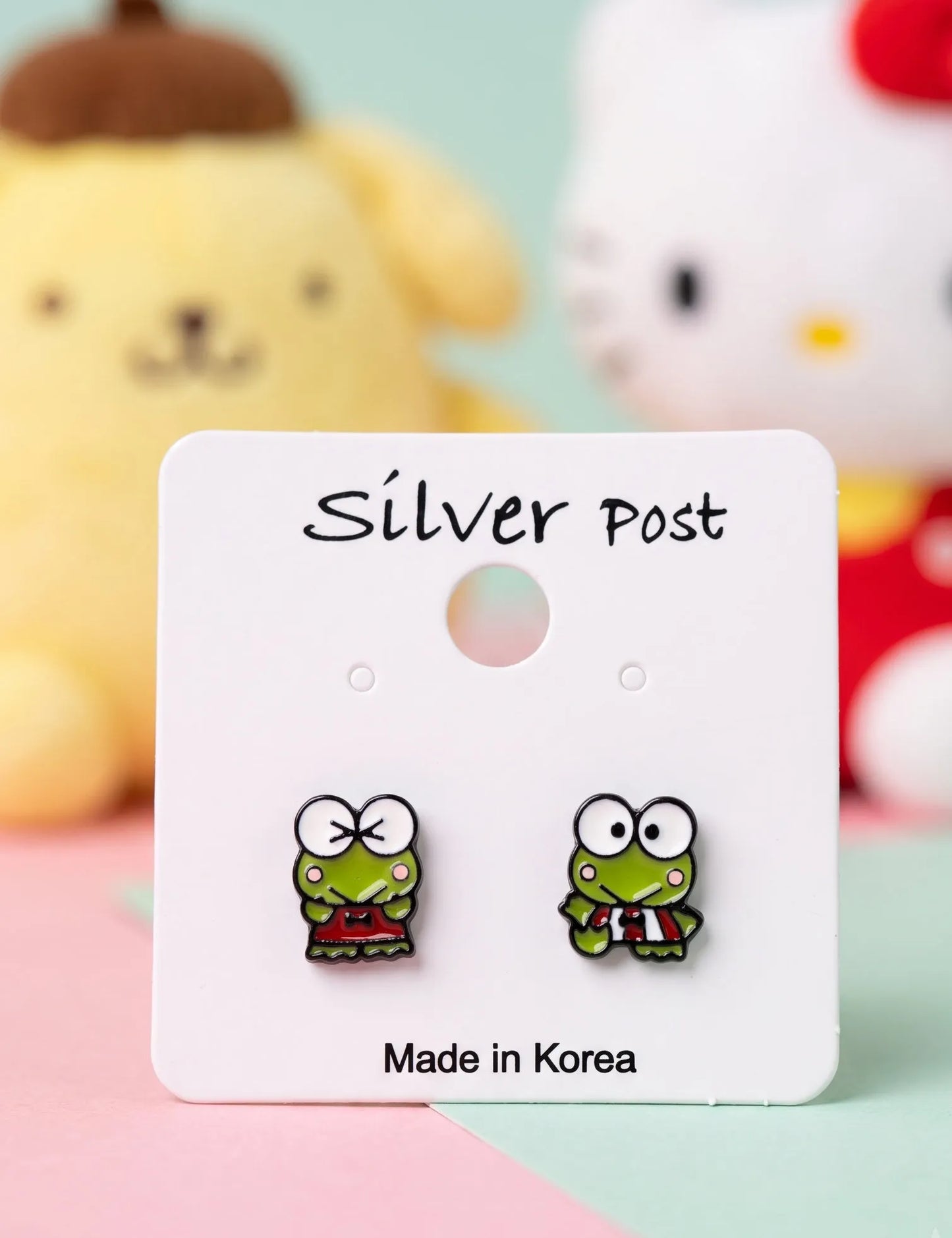 Keroppi Enamel Studs — K-Style Ear Stack