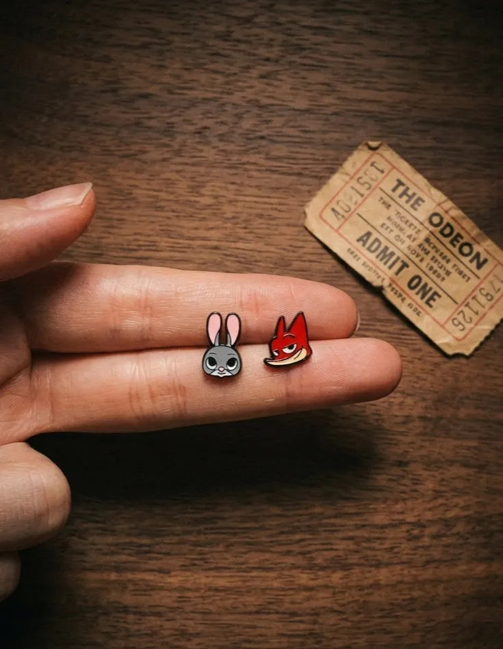 Nick & Judy Mismatch Earrings — The Zootopia Duo