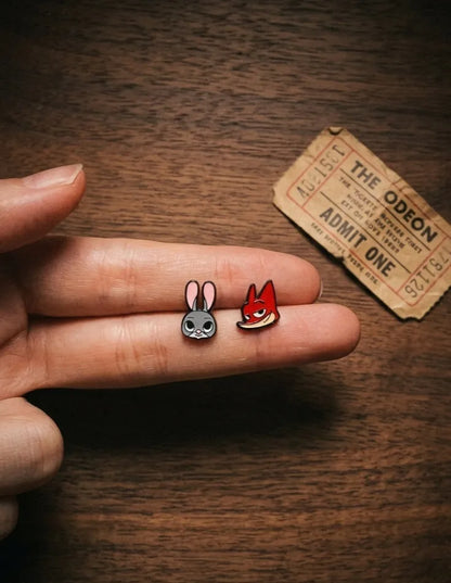 Nick & Judy Mismatch Earrings — The Zootopia Duo