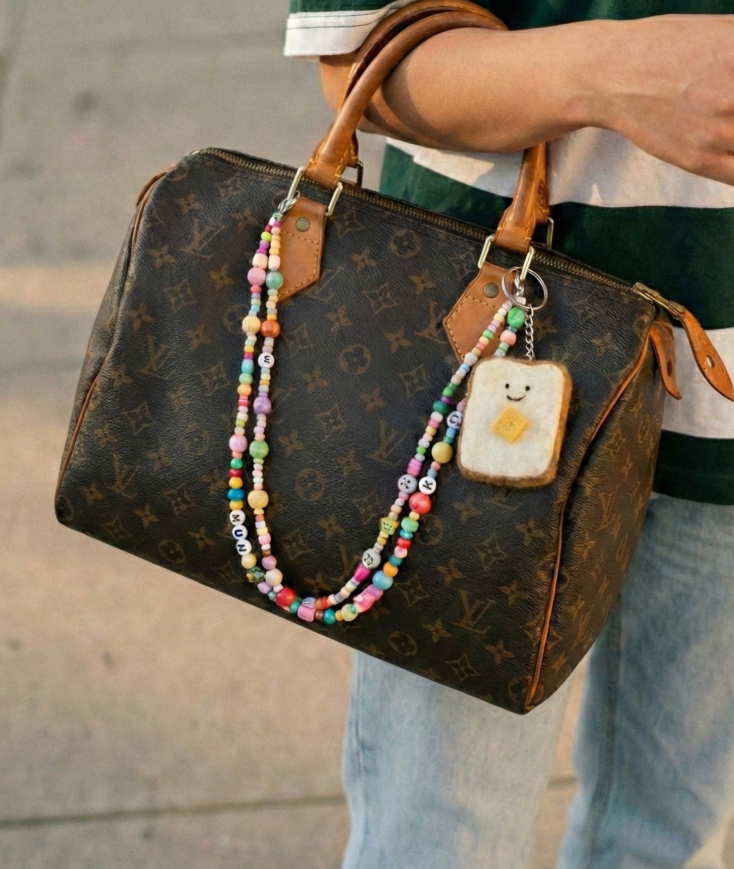 Handmade Wool Felt Bakery Keychains from Nepal - Pretzel, Toast & Croissant