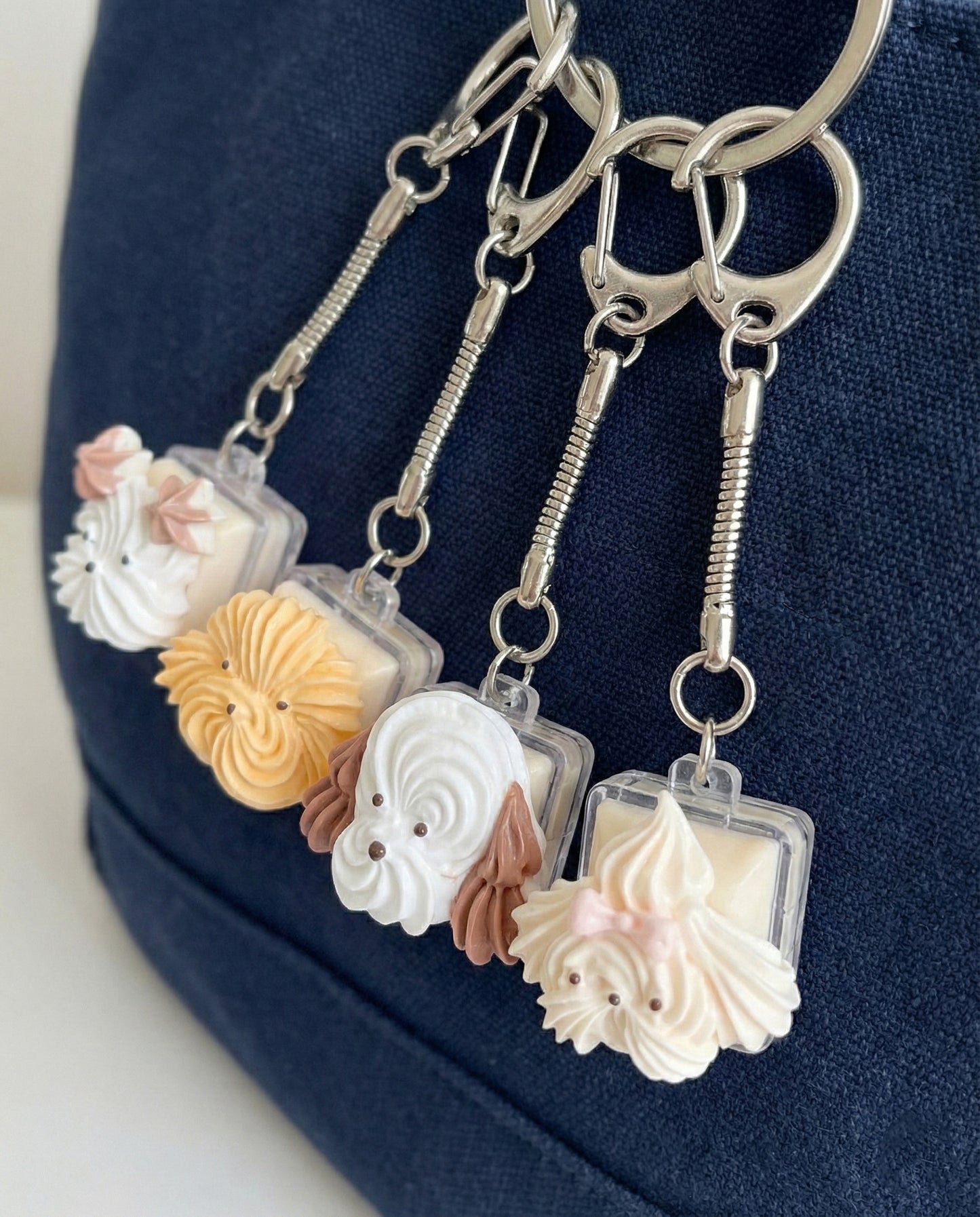 Meringue Dog Keycap Keychain - 4 Breeds | Korean Handmade