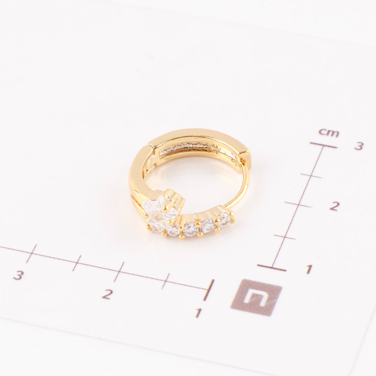 Star CZ Double-Row Huggie Hoop Earrings – Gold, Silver & Rose Gold