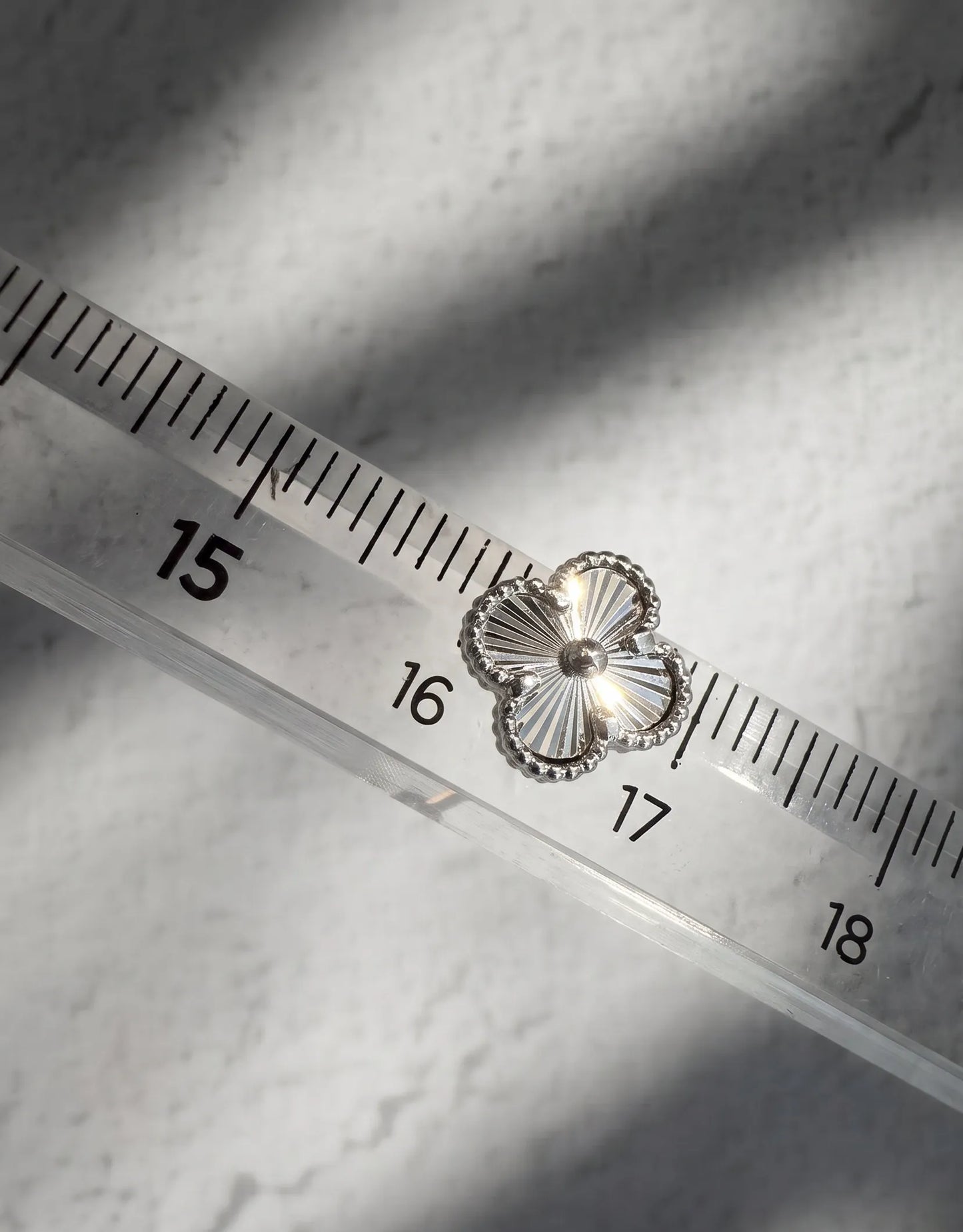 925 Silver Milgrain Clover Stud Earrings — Made in Korea