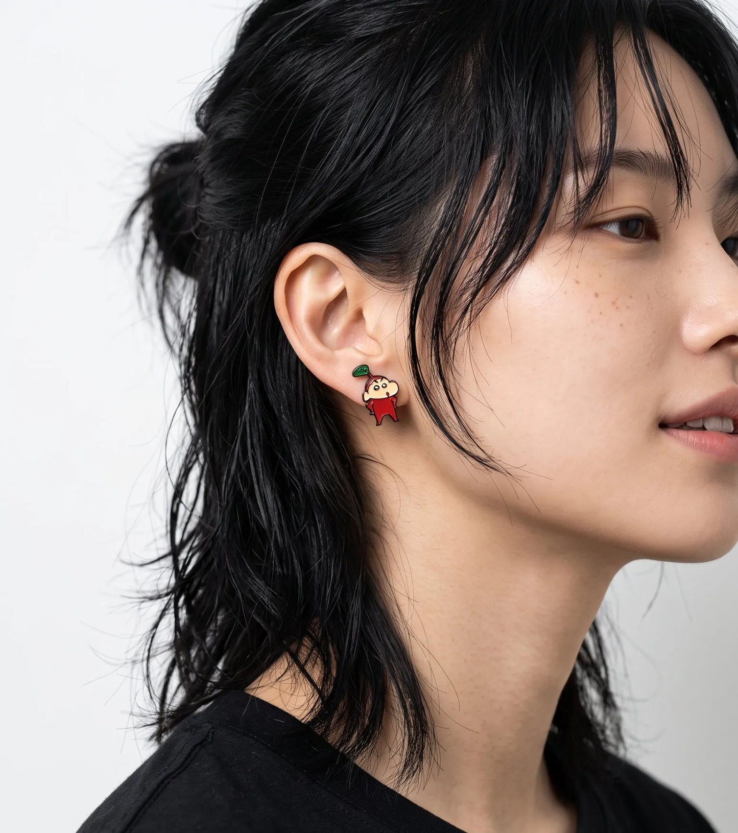 Crayon Shin-chan Mismatch Earrings — The K-Style Staple