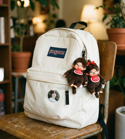 Monchhichi Plush Keychain Bag Charm – Vintage Y2K Kawaii Doll (Boy & Girl Options)