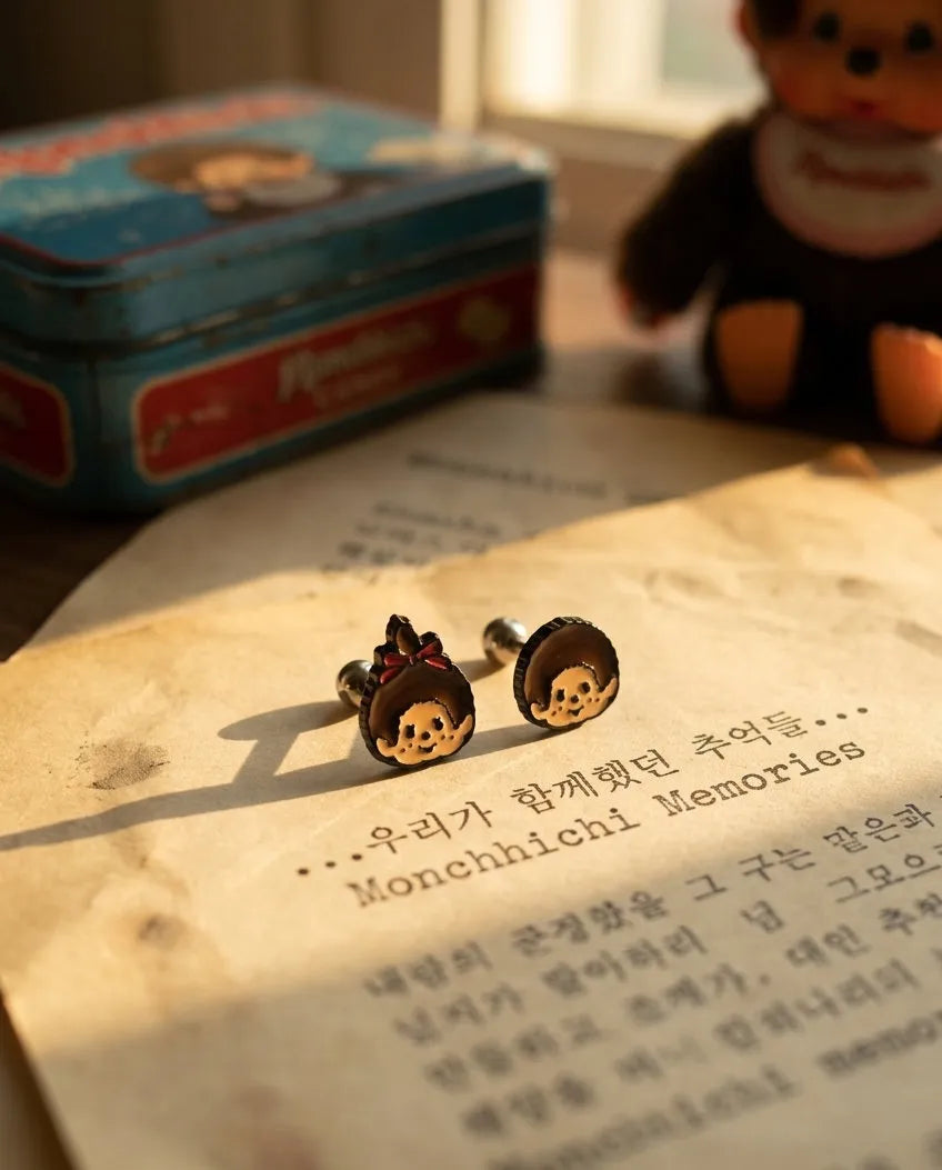 Monchhichi & Kiki Mismatch Earrings — The Nostalgia Duo