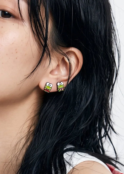 Keroppi Enamel Studs — K-Style Ear Stack
