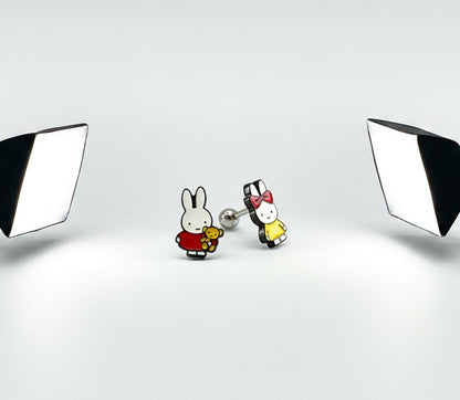 Premium Miffy (Nijntje) Enamel Piercing - Surgical Steel Cartilage Helix Conch Stud