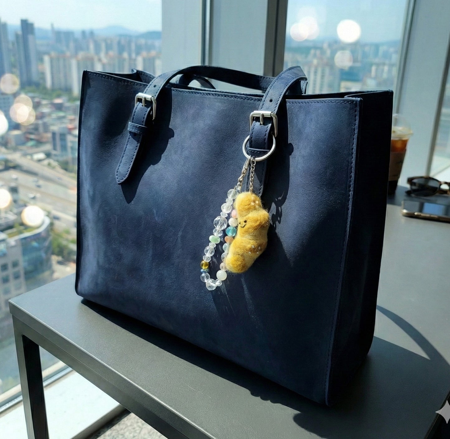 Handmade Wool Felt Bakery Keychains from Nepal - Pretzel, Toast & Croissant