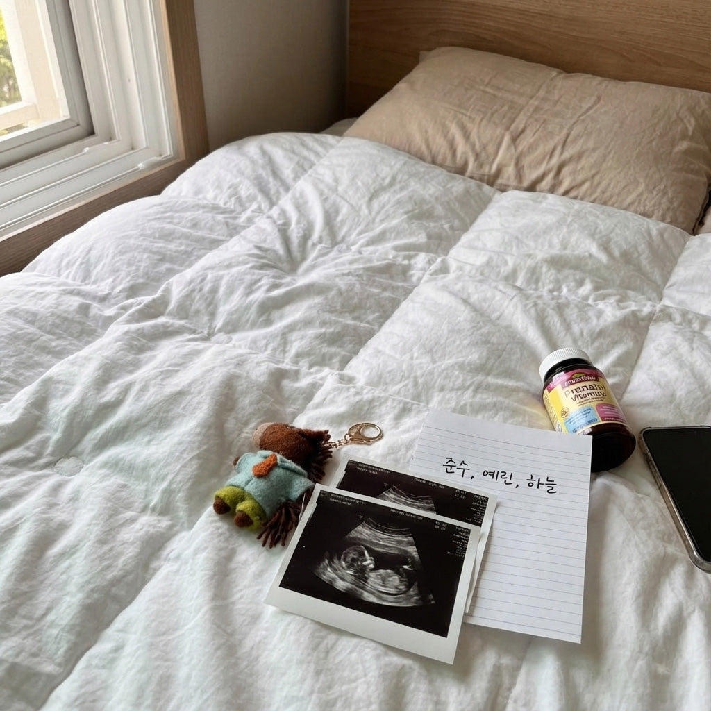 2026 Year of the Horse baby shower gift with ultrasound photo and prenatal vitamins