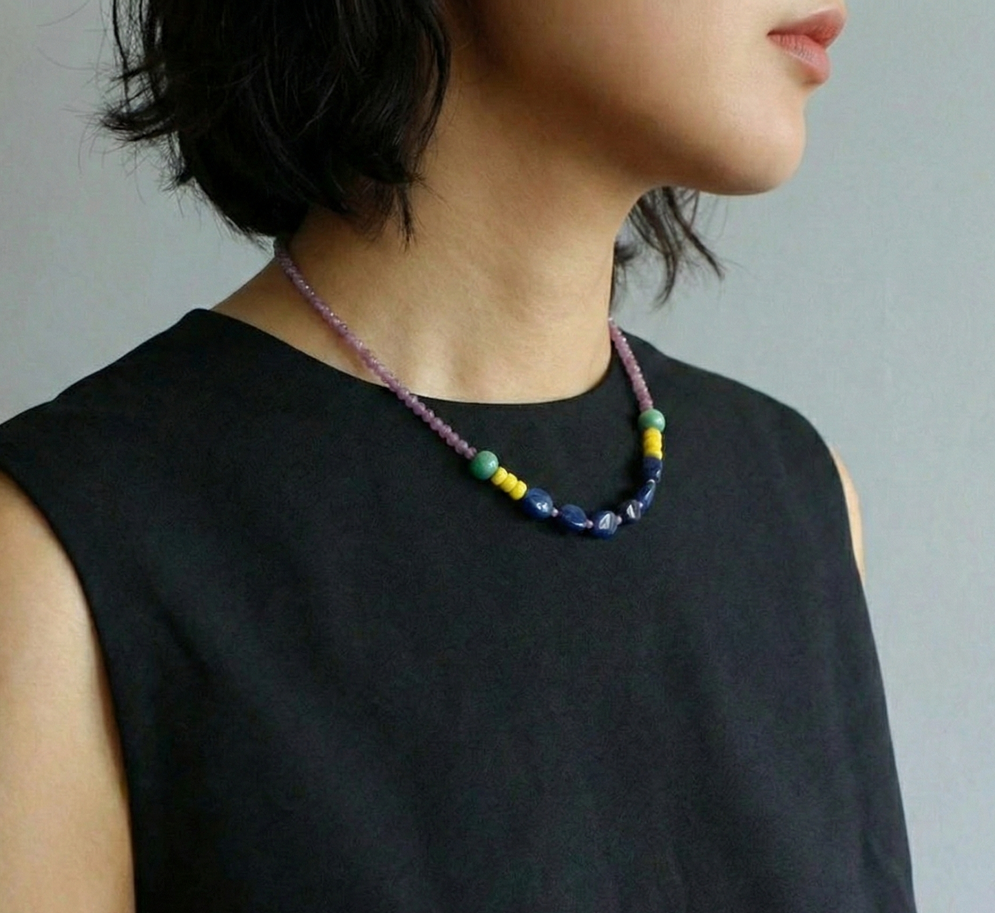 Colorful Beaded Choker Necklace - Y2K Summer Aesthetic Jewelry (5 Colors)