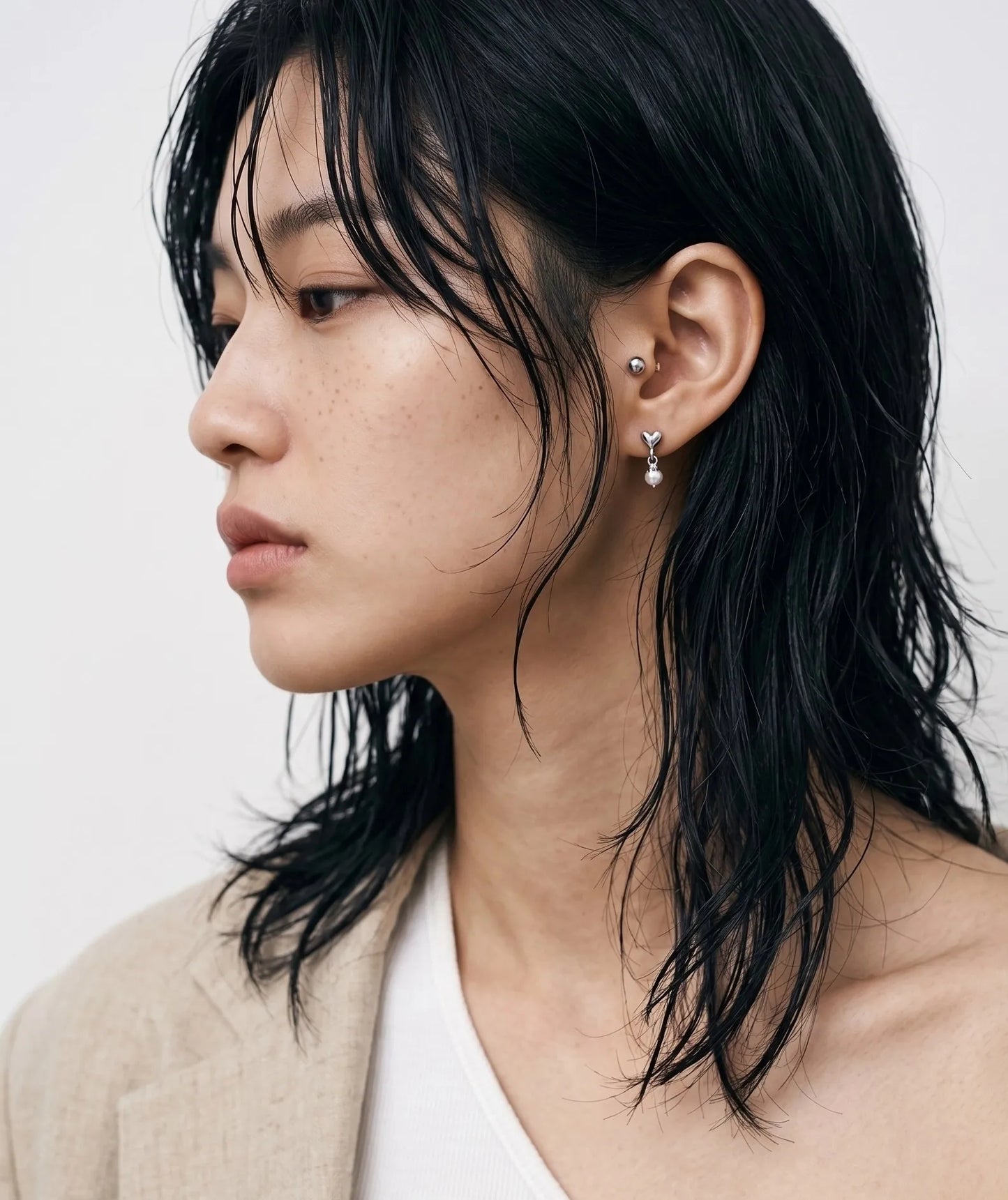 Heart Pearl Drop Stud — K-Fine Jewelry | 8ttitto8