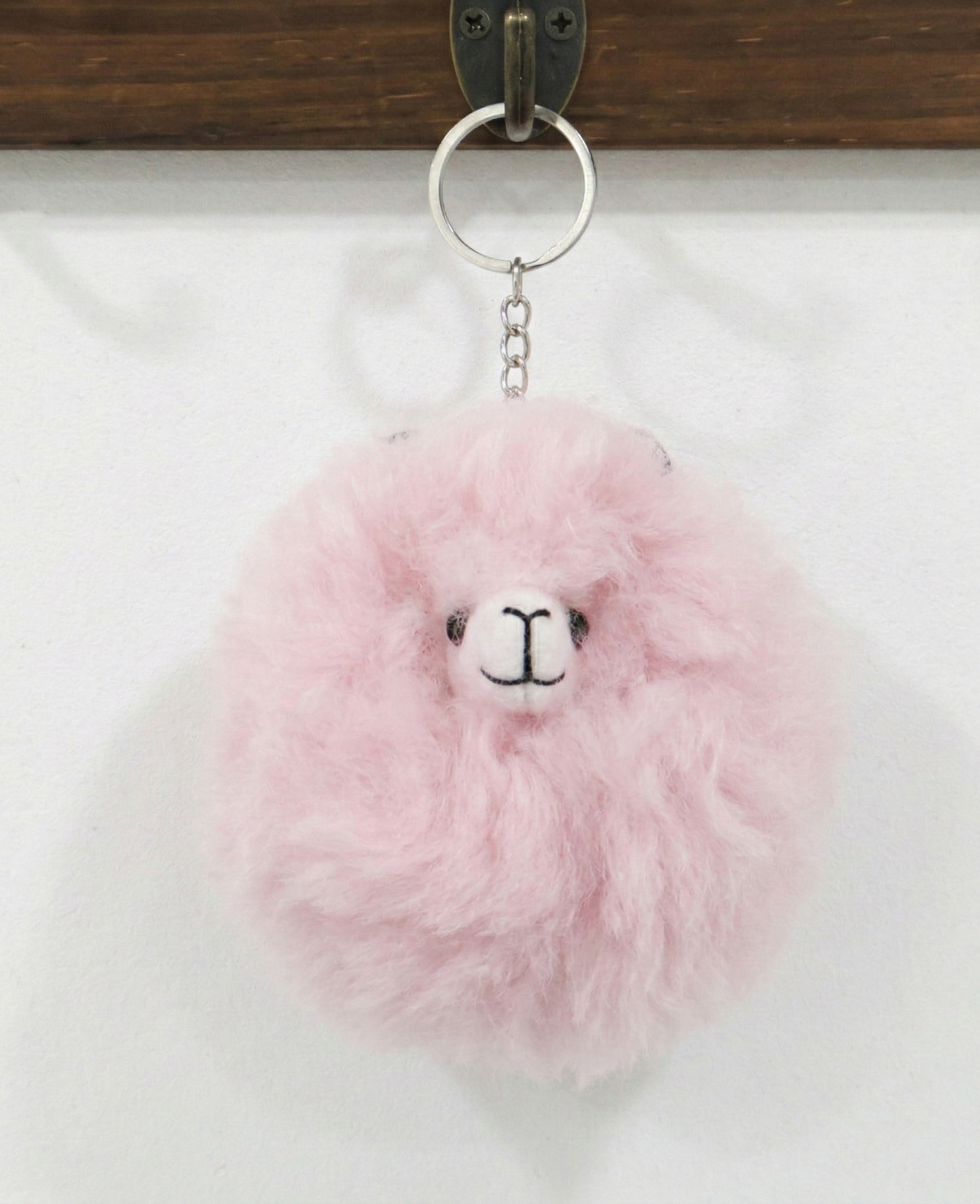 Real Alpaca Fur Fluffy Handcrafted Keychain Bag Charm